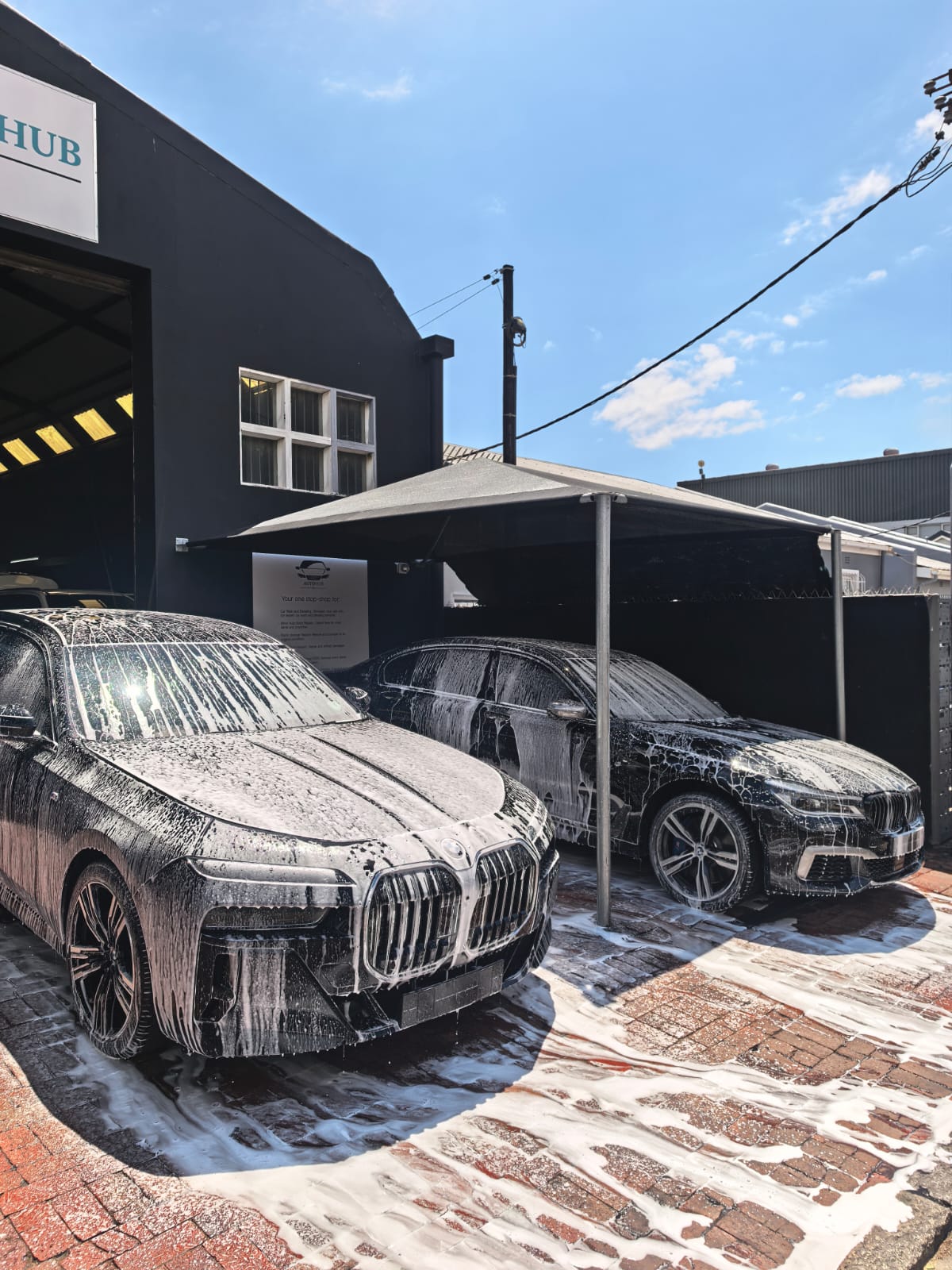 Vehicle foam wash and detailing at AutoHubCPT in Cape Town