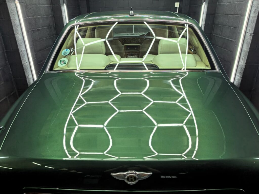 Ceramic Coating showing green Bentley at AutoHub in Observatory, Cape Town