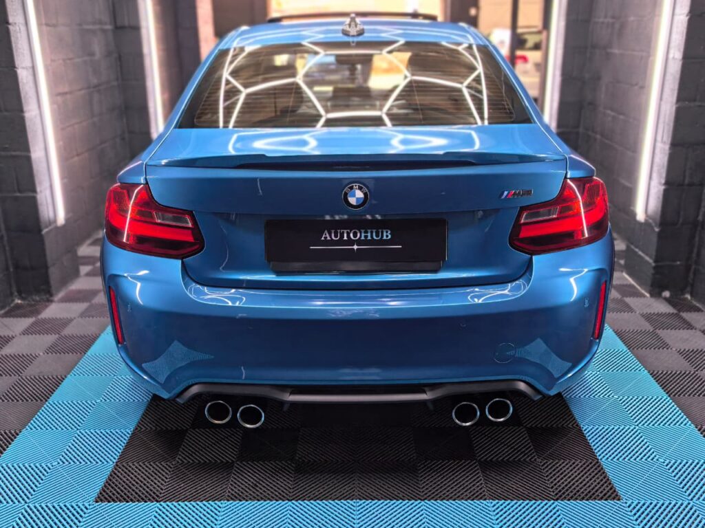 Vehicle Detailing showing blue BMW at AutoHub in Observatory, Cape Town
