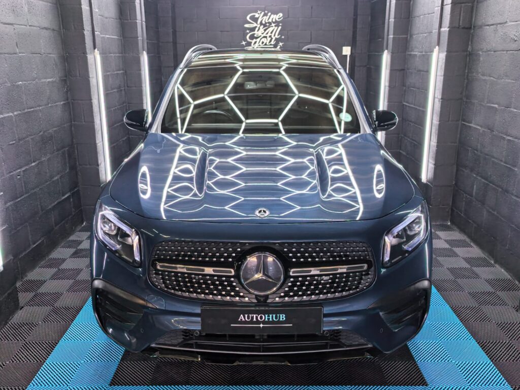 Vehicle Detailing showing blue Mercedes at AutoHub in Observatory, Cape Town