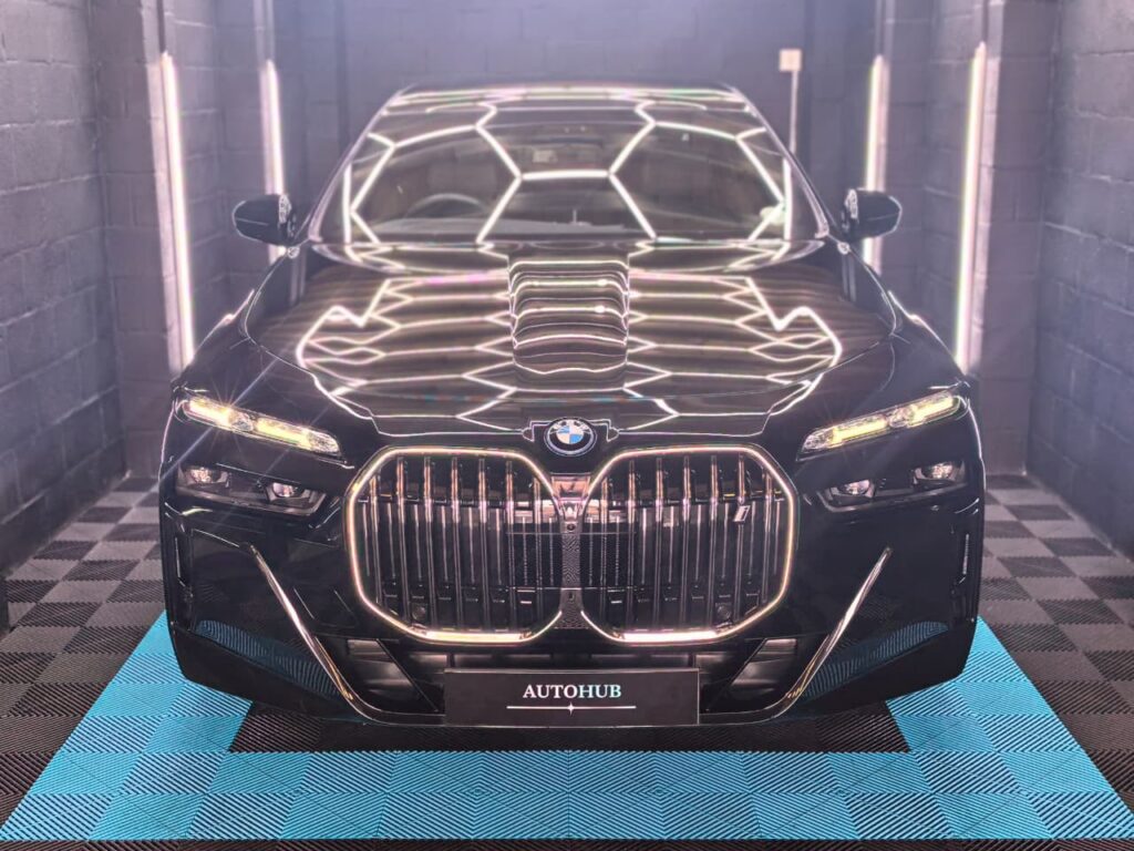 Vehicle Detailing showing dark BMW at AutoHub in Observatory, Cape Town