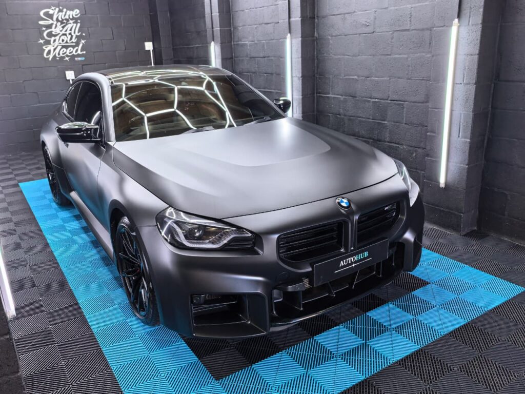Vehicle Detailing showing grey BMW at AutoHub in Observatory, Cape Town