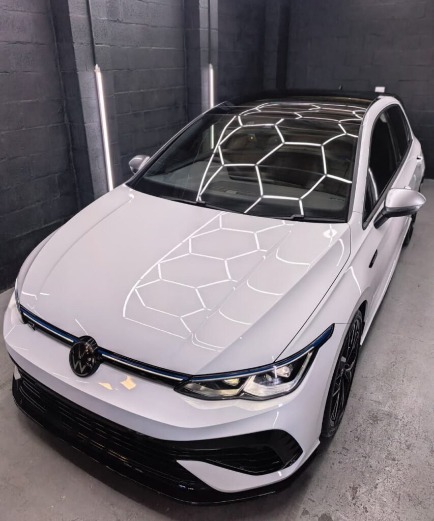 Vehicle Detailing showing white Volkswagen at AutoHub in Observatory, Cape Town