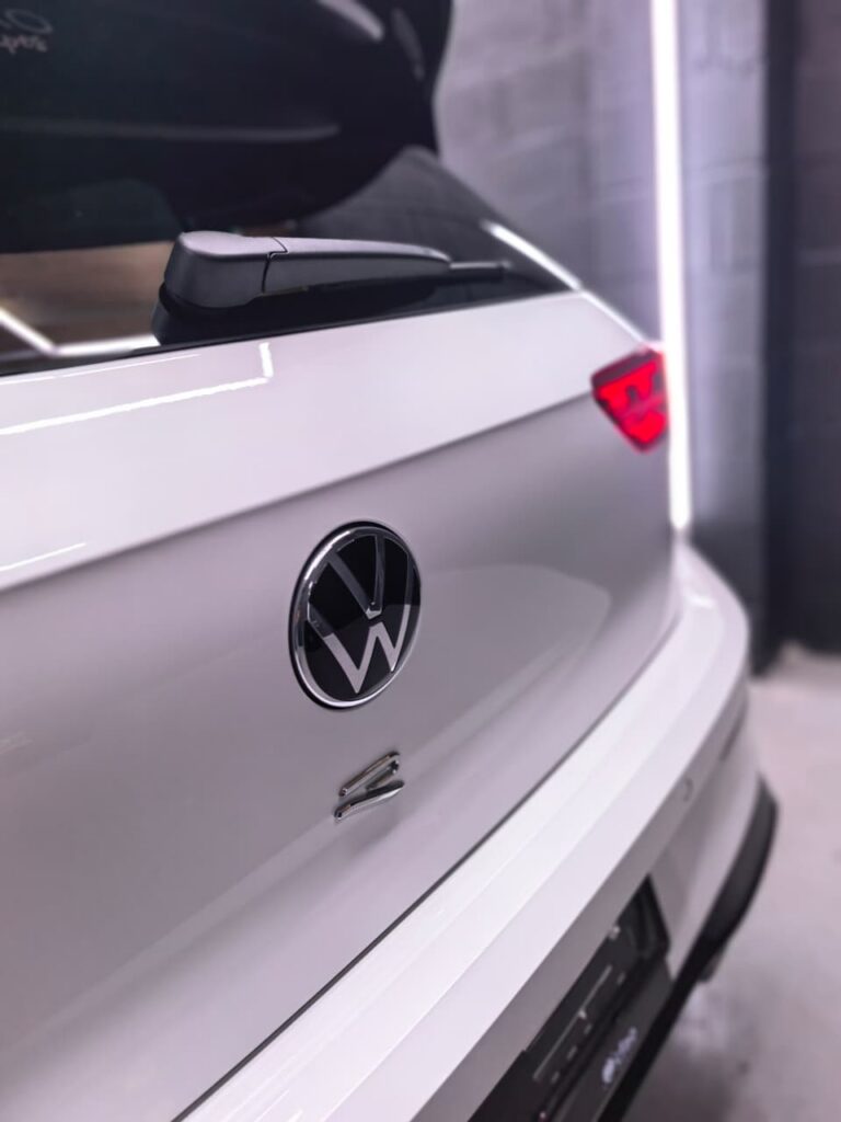 Vehicle Detailing showing white Volkswagen at AutoHub in Observatory, Cape Town