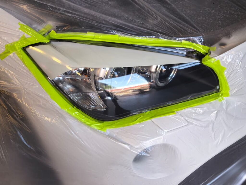Headlight Restoration showing Volkswagen headlight at AutoHub in Observatory, Cape Town
