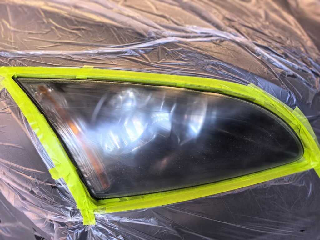Headlight Restoration showing Volkswagen headlight at AutoHub in Observatory, Cape Town