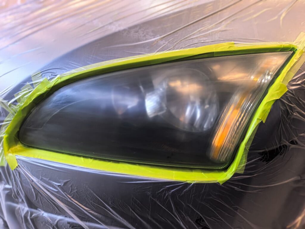 Headlight Restoration showing Volkswagen headlight at AutoHub in Observatory, Cape Town