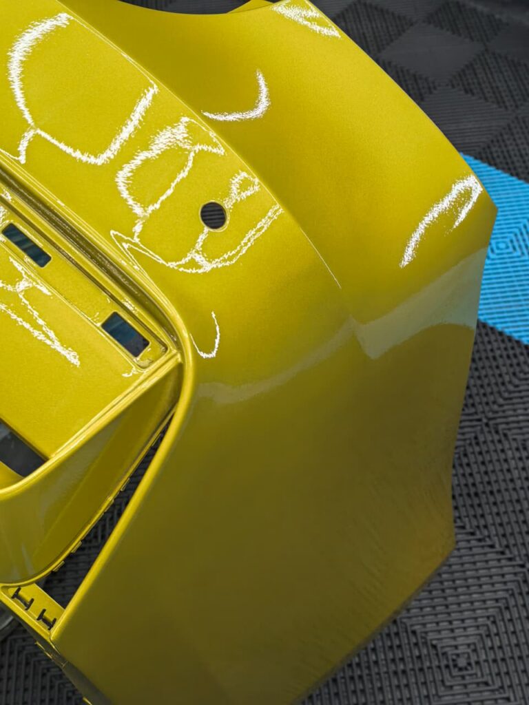 Body Repair showing yellow vehicle bumper at AutoHub in Observatory, Cape Town
